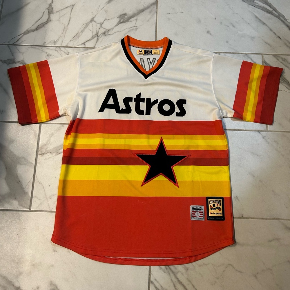 Nolan Ryan Houston Astros “Tequila Sunrise” Jersey Size Large